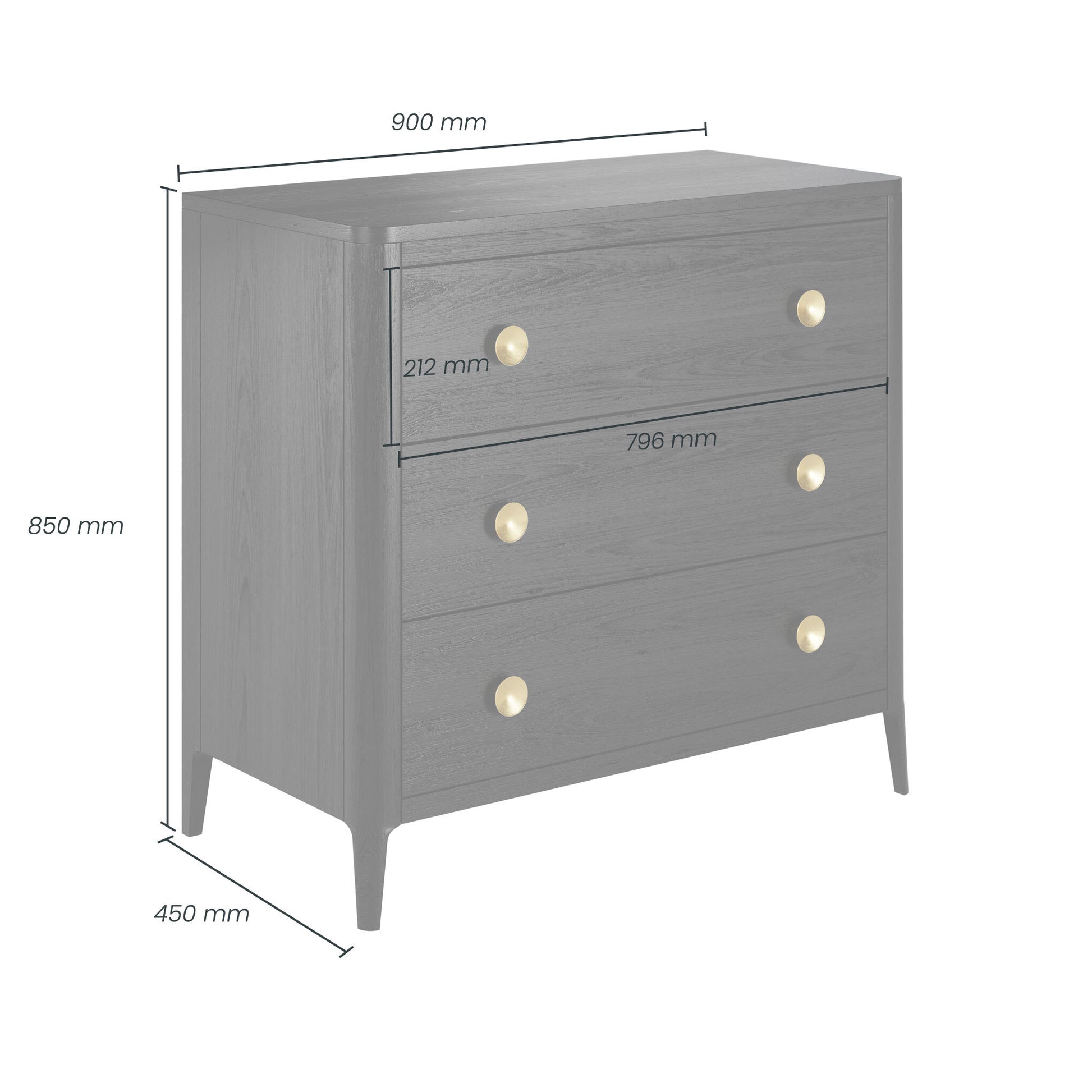 Shop the Abberley Chest of Drawers crafted in Black stained solid oak with visible grain by D.I. Designs. FREE UK MAINLAND DELIVERY. Shop online now at www.nobleandnook.co.uk