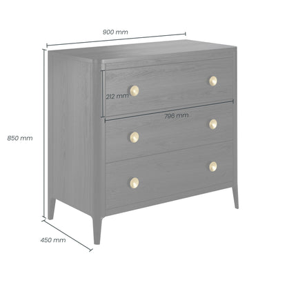 Shop the Abberley Chest of Drawers crafted in Black stained solid oak with visible grain by D.I. Designs. FREE UK MAINLAND DELIVERY. Shop online now at www.nobleandnook.co.uk