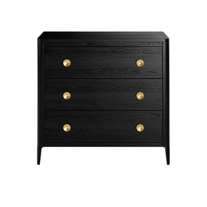 Shop the Abberley Chest of Drawers crafted in Black stained solid oak with visible grain by D.I. Designs. FREE UK MAINLAND DELIVERY. Shop online now at www.nobleandnook.co.uk