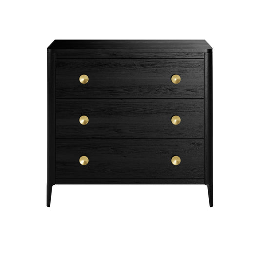 Shop the Abberley Chest of Drawers crafted in Black stained solid oak with visible grain by D.I. Designs. FREE UK MAINLAND DELIVERY. Shop online now at www.nobleandnook.co.uk