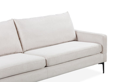 Shop the luxury Himbleton Sofa, crafted in a neutral textured fabric with powder coated steel legs. Shop online now at www.nobleandnook.co.uk