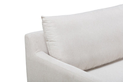 Shop the luxury Himbleton Sofa, crafted in a neutral textured fabric with powder coated steel legs. Shop online now at www.nobleandnook.co.uk