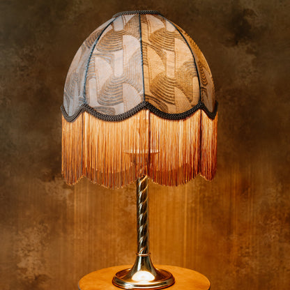 The Marianne Fringed Lampshade | Bronze Geometric