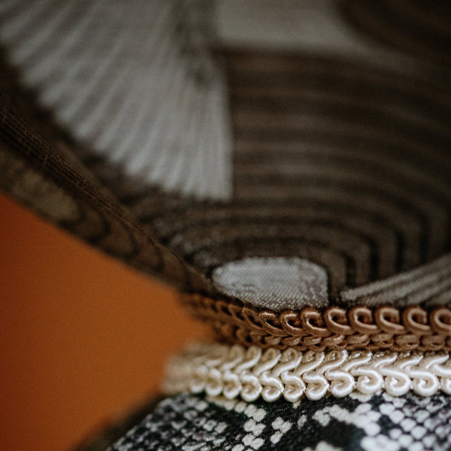 The Marianne Fringed Lampshade | Bronze Geometric