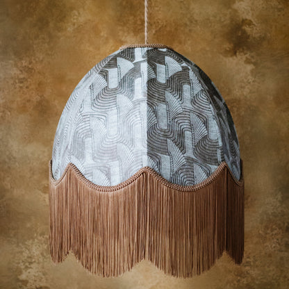 The Marianne Fringed Lampshade | Bronze Geometric