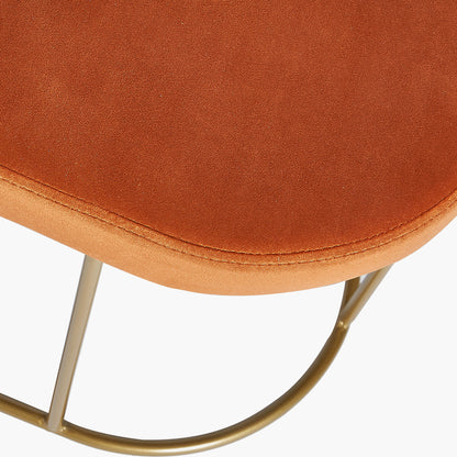 Featuring luxurious Tobacco velvet and a sleek champagne gold metal frame, the this bench is a refined and useful addition to any space. FREE UK MAINLAND DELIVERY on orders over £100.  Shop online now at www.nobleandnook.co.uk