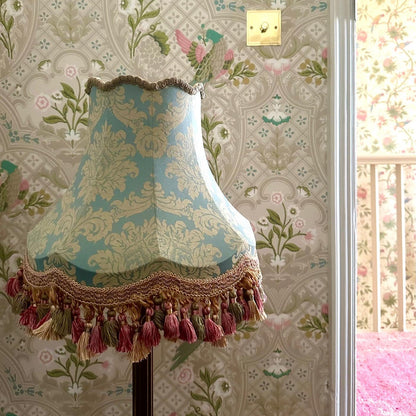 The Topaz Damask Lampshade | Teal & Cream