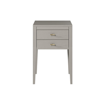 Radford 2 Drawer Bedside Table in Grey Oak