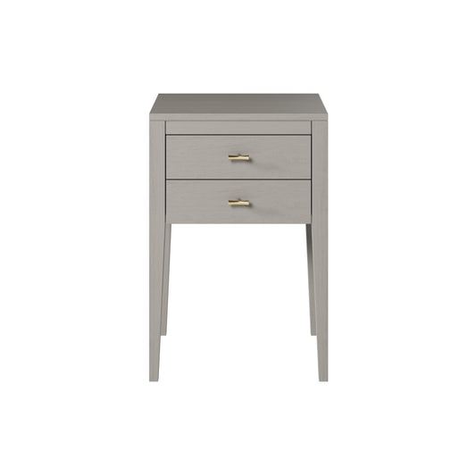 Radford 2 Drawer Bedside Table in Grey Oak