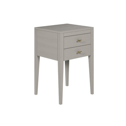 Radford 2 Drawer Bedside Table in Grey Oak