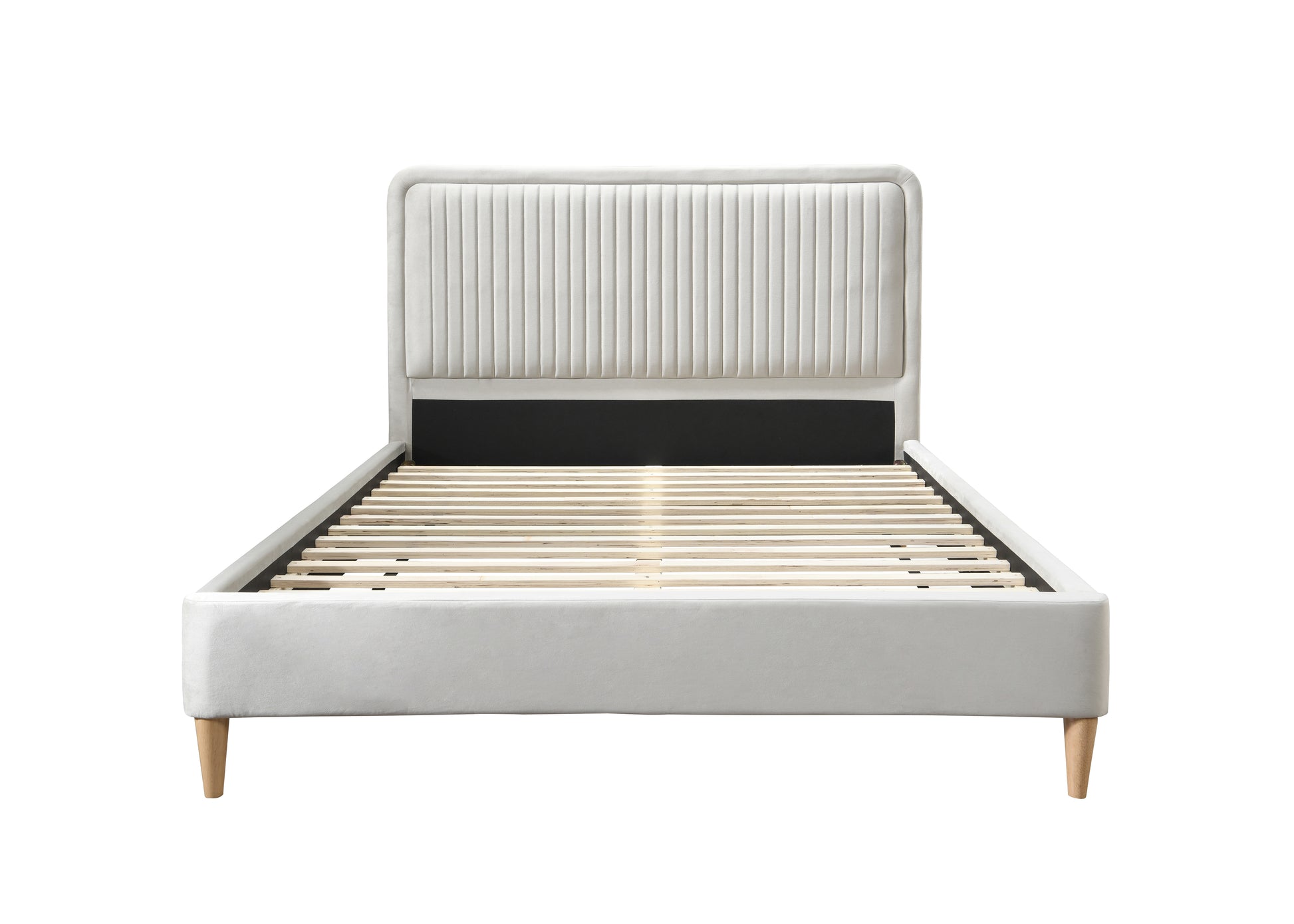 Experience luxury and comfort with this beautifully crafted king size bed frame, upholstered in warm stone grey fabric. Designed to blend timeless elegance. Shop online today at www.nobleandnook.co.uk