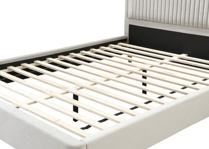 Experience luxury and comfort with this beautifully crafted king size bed frame, upholstered in warm stone grey fabric. Designed to blend timeless elegance. Shop online today at www.nobleandnook.co.uk