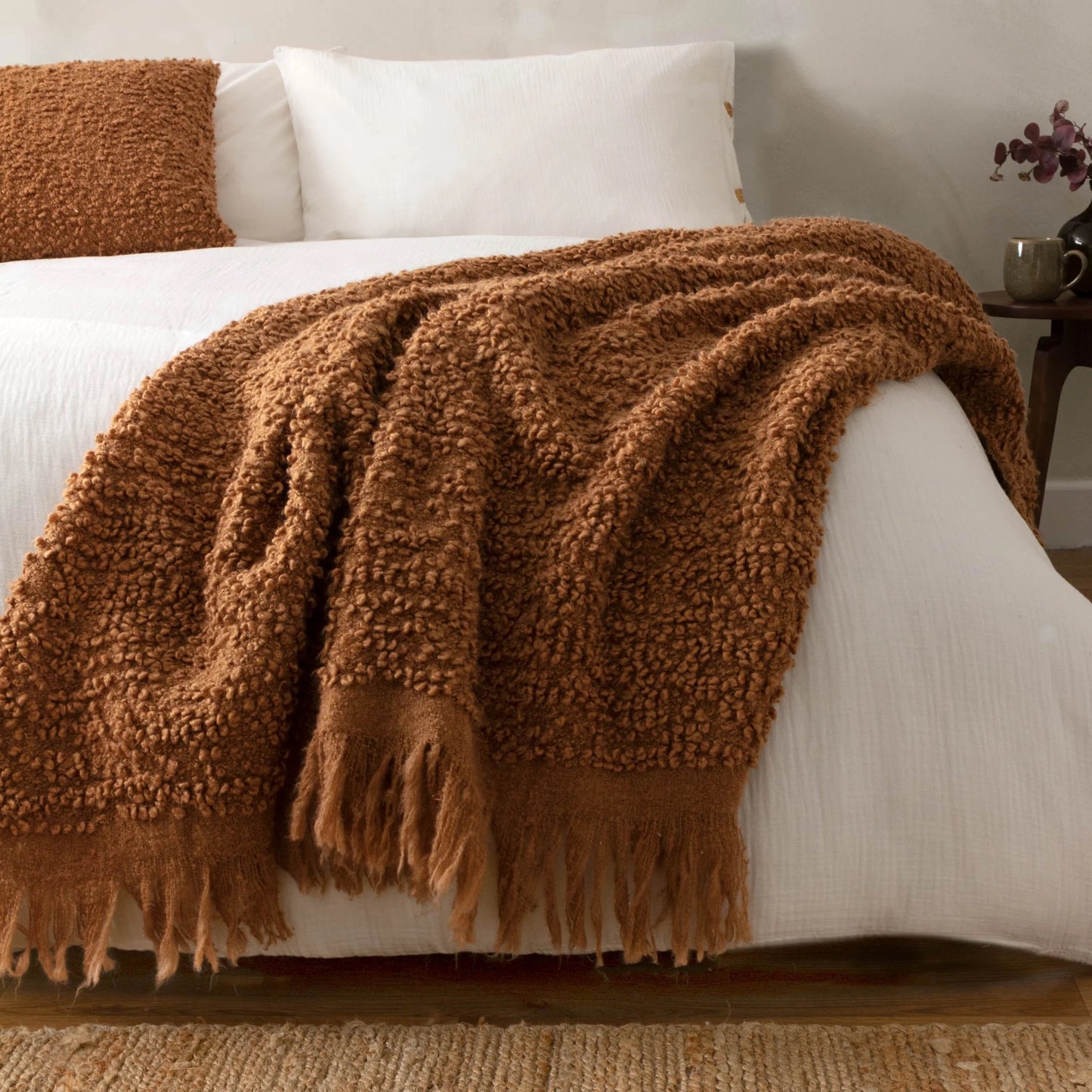 Ulsmere Woven Throw Ginger – Warm Texture and Effortless Style