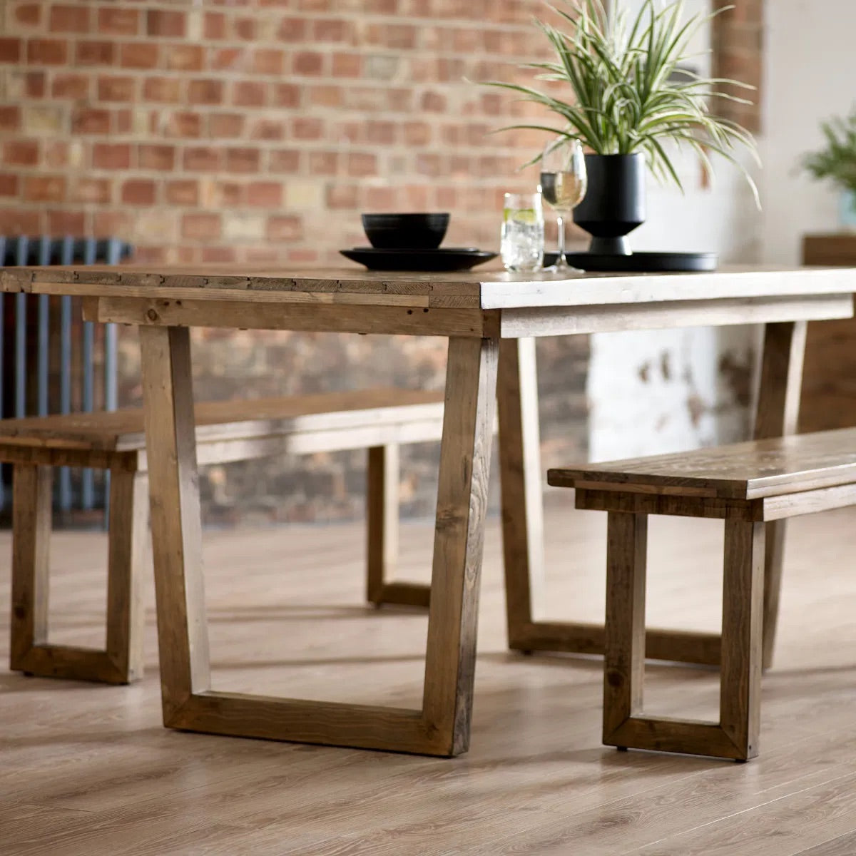 Shop the Woburn Rectangular 6 Seater Dining Table, crafted from reclaimed wood – Each piece is unique, with natural variations in tone and texture. Ideal for family dinners. Shop online today at www.nobleandnook.co.uk