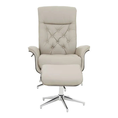 The Warrington Recliner Chair and Footstool combines modern aesthetics with superior comfort, this set is ideal for a home office, reading nook, or relaxing space. Shop online today at www.nobleandnook.co.uk