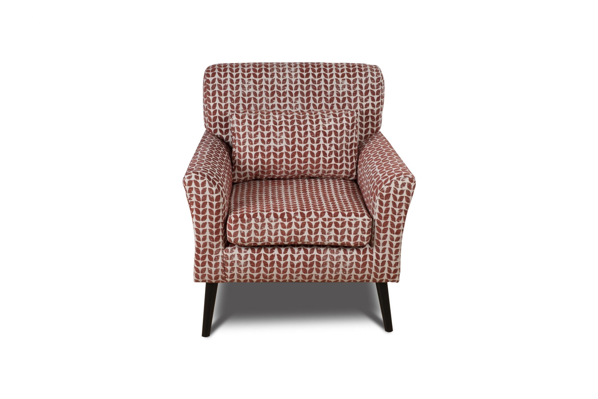 Shop the Warnborough Club Chair in red with a stunning patterned fabric and a sleek birch frame finished with black painted legs. FREE UK MAINLAND DELIVERY. Shop online now at www.nobleandnook.co.uk