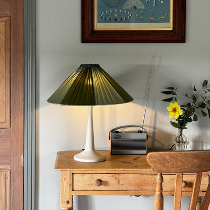 The Stripy Shade - Olive & Pistachio Pleated Lampshade