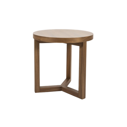 Shop the stunning Iris Lamp Table in Walnut and elevate your living space with its beautiful circular design and a detailed frame. Pairs with Peony Coffee Table. Shop online today at www.nobleandnook.co.uk