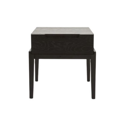 Shop the exquisite Orchid Single Drawer Bedside Table, presented in a rich and luxurious black by Twenty10 Designs. Shop online now at www.nobleandnook.co.uk