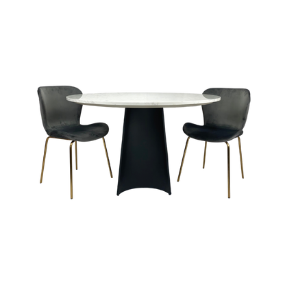 Shop the post-modern dining experience with the Rosemary Round Dining Table by Twenty10 Designs. FREE UK MAINLAND DELIVERY. Shop online now at www.nobleandnook.co.uk