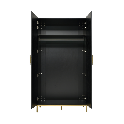 Shop the Tulip 2 Door Double Wardrobe in a gorgeous black oak finish by Twenty10 Designs. FREE UK MAINLAND DELIVERY. Shop online now www.nobleandnook.co.uk