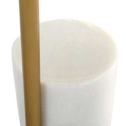 Shop the elegant Violet Lamp Table, a stylish and minimal design with a gold stainless steel top and white marble base. FREE UK MAINLAND DELIVERY. Shop online now at www.nobleandnook.co.uk