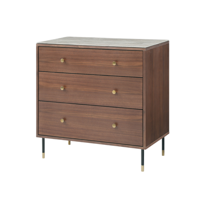 Shop the Willow 3 Drawer Chest, finished in tobacco walnut with beautiful, detailed marbled glass beige top by Twenty10 Designs. FREE UK MAINLAND DELIVERY. Shop online at www.nobleandnook.co.uk