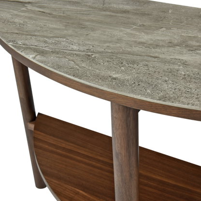 Shop the elegant Willow Console Table with Oak frame and glass marble top by Twenty10 Designs. FREE UK Mainland Delivery. Shop online today at www.nobleandnook.co.uk