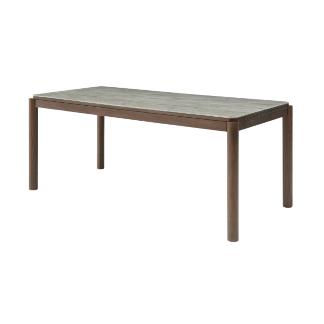 Shop the Willow Dining Table, tobacco walnut finish with a detailed marbled glass beige top. FREE UK MAINLAND DELIVERY. Shop online now at www.nobleandnook.co.uk