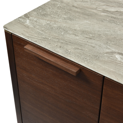 Shop the beautifully crafted Willow TV Unit in walnut and a detailed marbled glass beige top for a touch of elegance. Free UK Mainland Delivery. Shop online today at www.nobleandnook.co.uk